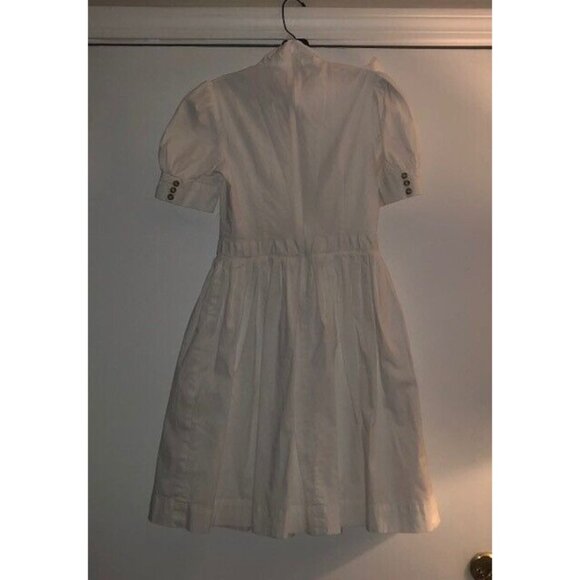 PRE-OWNED GIRL MEETS GLAM COLLECTION HANNA PUFF SLEEVE COTTON POPLIN DRESS SZ 6 - Picture 8 of 10